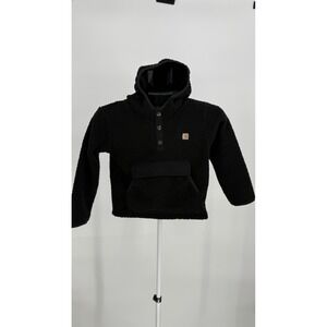 Carhartt Kids Black Sherpa Fleece Hooded Pullover Jacket Size‎ 6
